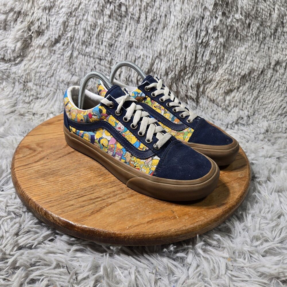 Rare Custom Sample VANS Old Skool The Simpsons Springfield Finests GUM M7 W8.5
